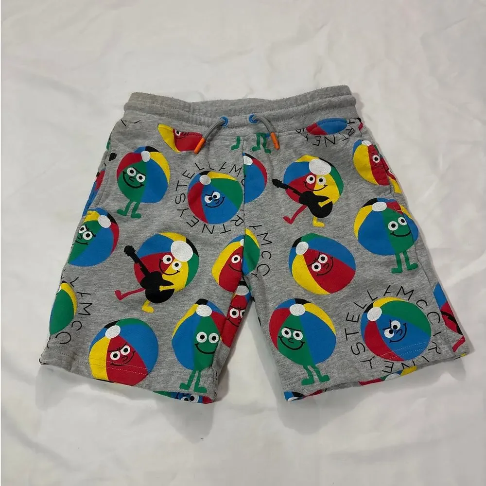 Stella McCartney Kids Boys 8 Beachball Print Sweat Short Jersey Shorts Summer